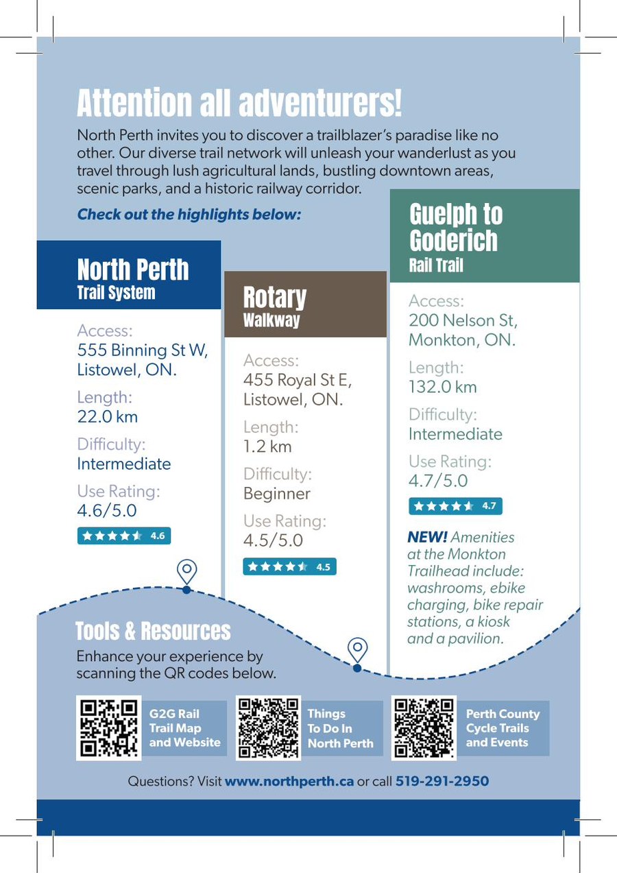 G2G Trail postcard, back