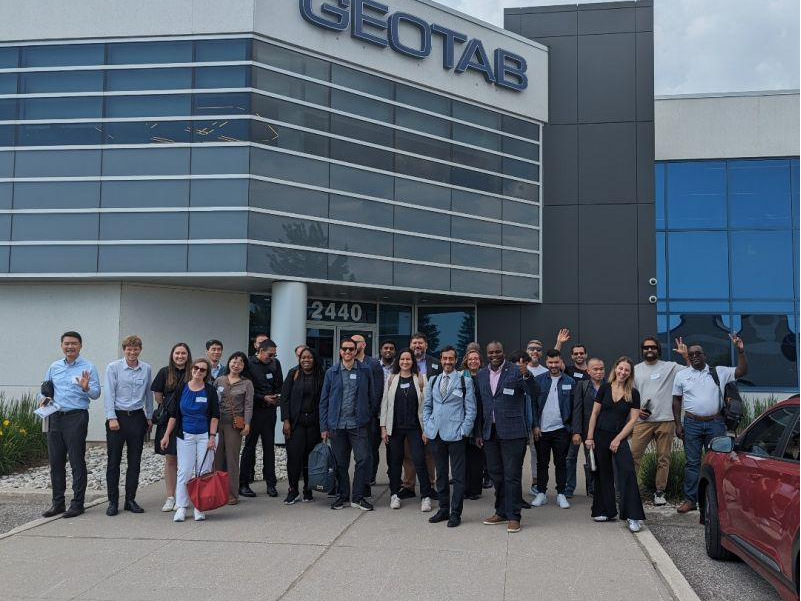 Familiarization tour group at Geotab headquarters