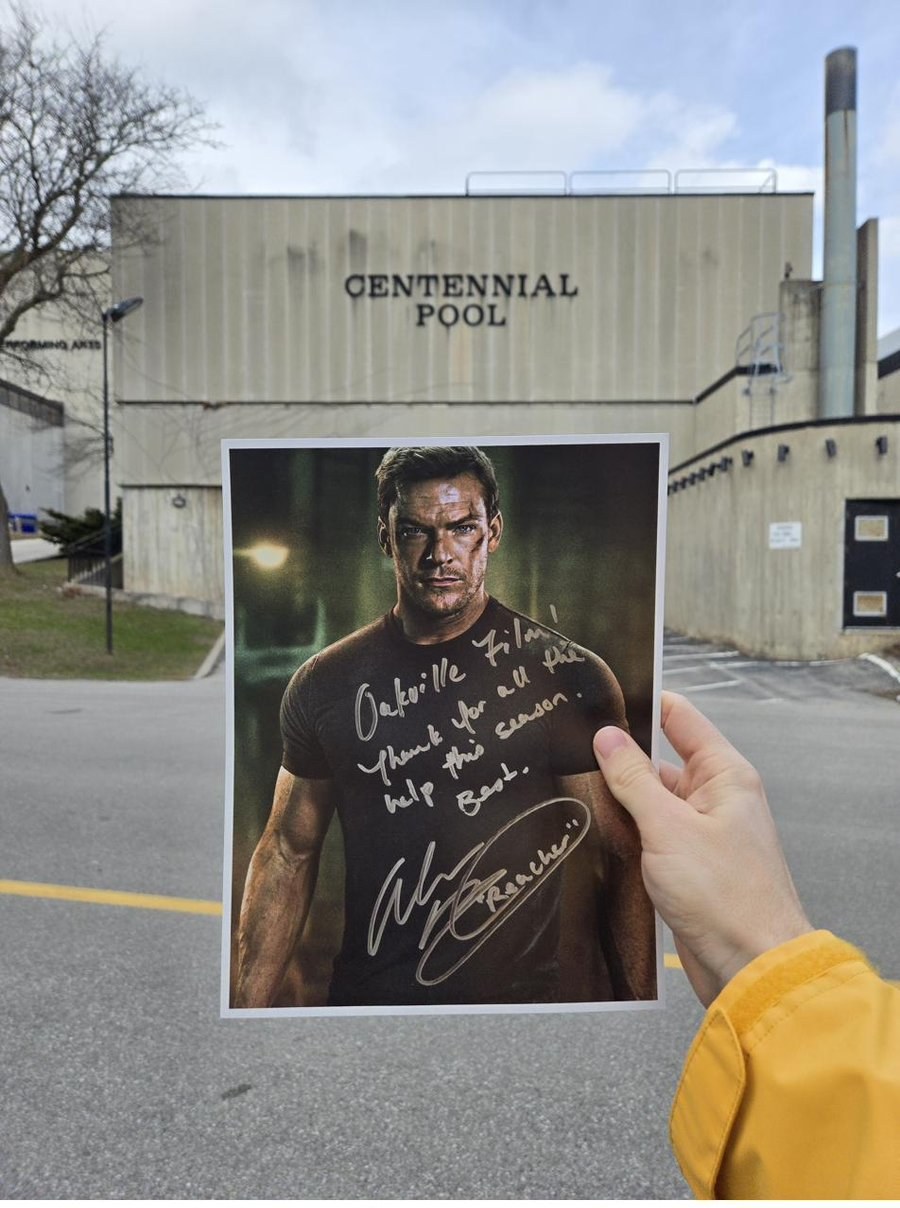 A signed thank-you from the Reacher production