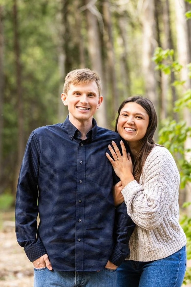 Kyle and Dee in the forest